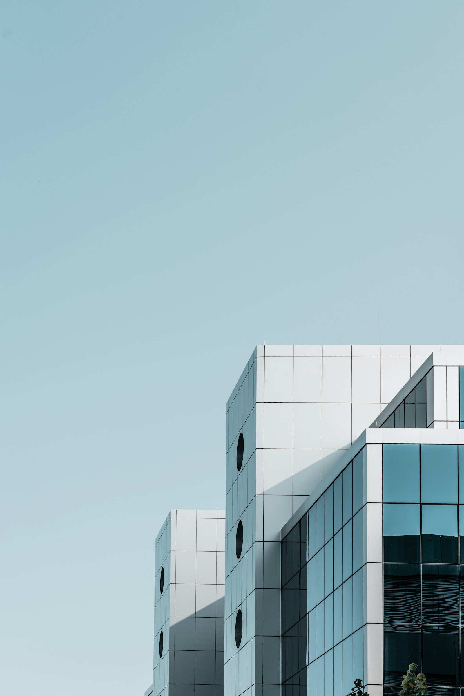 Rooftop package units on a multi-tenant commercial office building